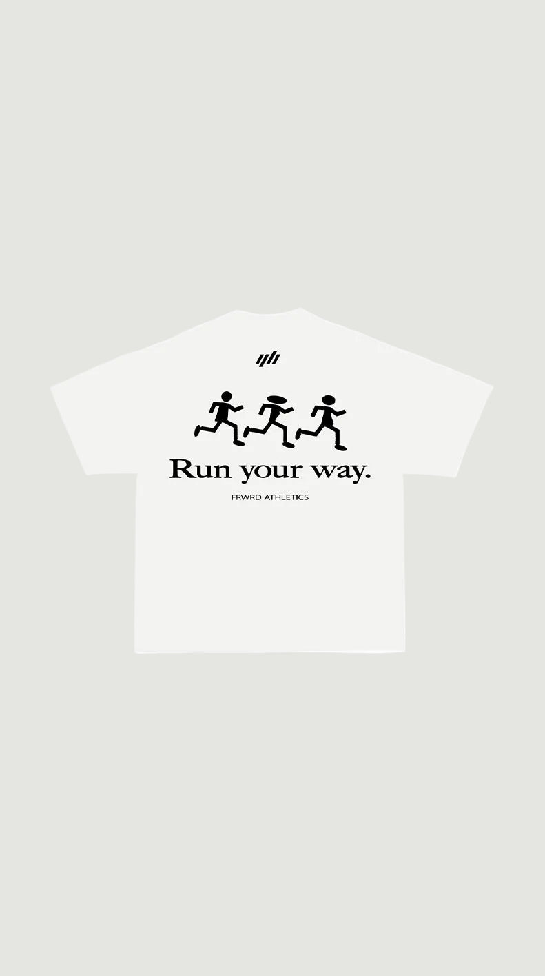 FRWRD WHITE RUN YOUR WAY TEE